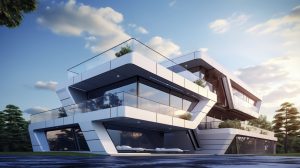 3d house model with modern architecture 3